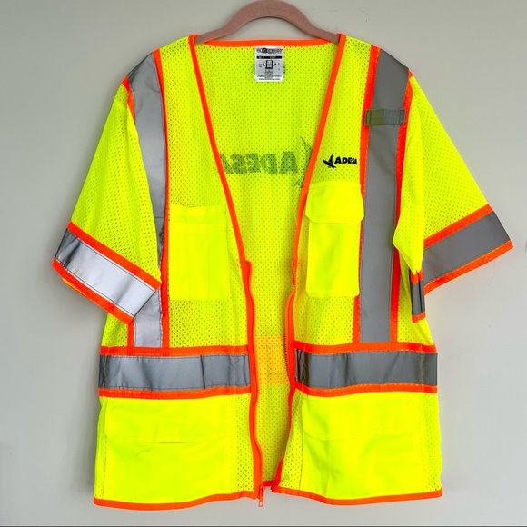 ML KISHIGO High Visibility 6 Pocket Contrast Mesh Vest Workwear - Picture 11 of 16